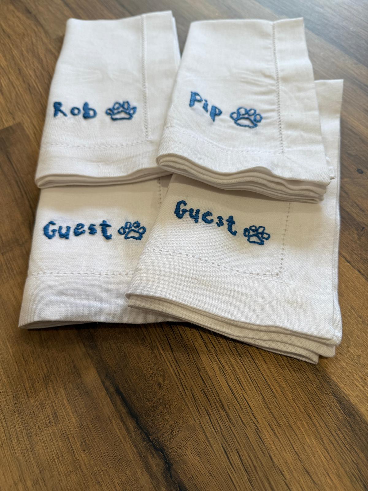 Napkins - Custom Embroidered